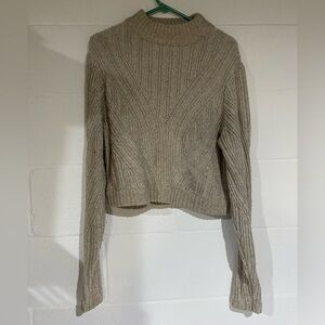 John + Jenn Taupe Cowl Neck Sweater